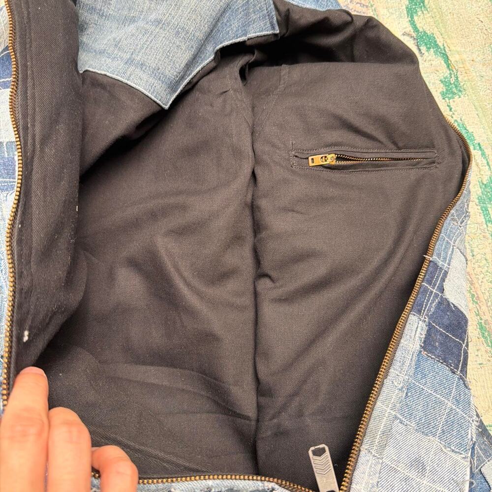 Custom upcycled patchwork chore jacket - Picture 5 of 8